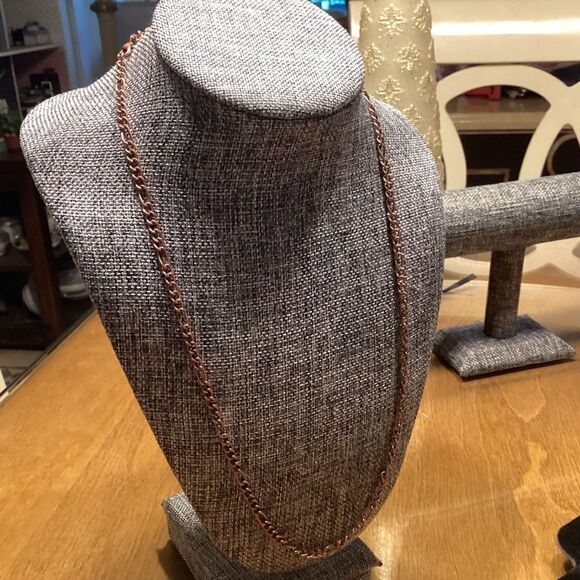 NWOT. Copper Tone 3 In 1 Anchor Chain 21” - Picture 1 of 8